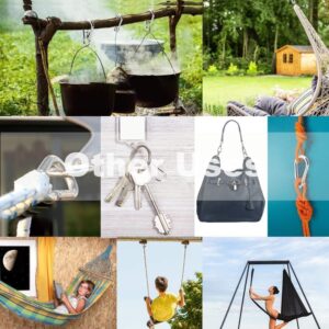 Spring Snap Hook Storng Clip Heavy Duty Steel For Swing seat Securing tents, tarps, and canopies. Connecting ropes, chains, and tools. Craft and decorative uses. Multi Uses-B0DWFX735C