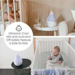 Nikuwaxi 3 L Ultrasonic Cool Mist Humidifier, Essential Oil Diffuser, Whisper Quiet Operation, Automatic Shut-off, 7 Color LED Night Light Function for Bedroom, Home, Office and Plants-B0BW36451Y