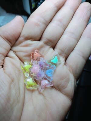 100PCS Mini Acrylic Beads 15mm Beads for Jewelry Making Bracelets Necklaces Earrings Key Chains Accessories DIY Crafts Valentine Christmas Birthday Gifts Mixed Color (butterflies)-B0DFH31G7G