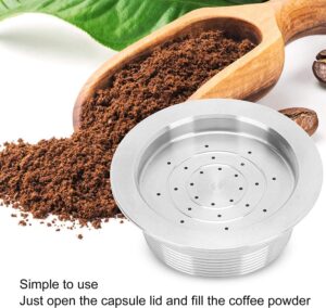 Reusable Coffee Capsule,Refillable Coffee Pods with Spoon Brush,Stainless Steel Coffee Capsule, 304 Stainless Steel Material for LAVAZZA A MODO MIO Series-B0BW9JXCNC