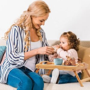 Bed Tray Table Folding Legs with Handles Breakfast Tray for Sofa Eating,Drawing,Platters Bamboo Serving Lap Desk Snack Tray-B0DYGGZR6B