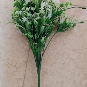 [1PCs -As Shown -18 Green Branches ] Artificial Flower DIY Wedding Colorful Flower Bouquet Plastic Plants Fake Flowers For Garden Porch Window Home Room Table Decor (TU11228)-B0DWT892V2