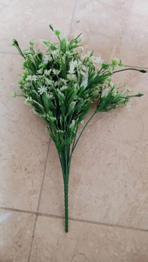 [1PCs -As Shown -18 Green Branches ] Artificial Flower DIY Wedding Colorful Flower Bouquet Plastic Plants Fake Flowers For Garden Porch Window Home Room Table Decor (TU11228)-B0DWT892V2