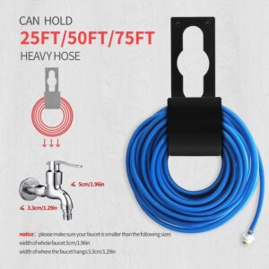 2Pcs Garden Hose Hanger Wall Mount Heavy Duty Hose Holder Hook Fit to 50Ft 75Ft 100Ft 150Ft Expandable Hose-B0C6FPBZY8