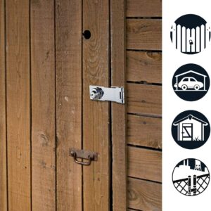 71LopYRhPVL._AC_SL1200_ Padlock, Brass Padlock with Hasp, Key Lock, Best Used as a Gate Lock, Shed Lock, Cabinet Lock and More 10.5Cm*4Cm 205 Gram with Hasp and Keys, Gate Lock, Shed Lock, Cabinet Lock-B0DGDFJM5S