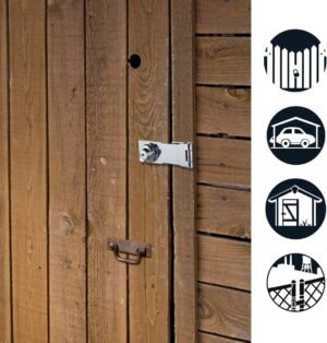 Padlock, Brass Padlock with Hasp, Key Lock, Best Used as a Gate Lock, Shed Lock, Cabinet Lock and More 10.5Cm*4Cm 205 Gram with Hasp and Keys, Gate Lock, Shed Lock, Cabinet Lock-B0DGDFJM5S