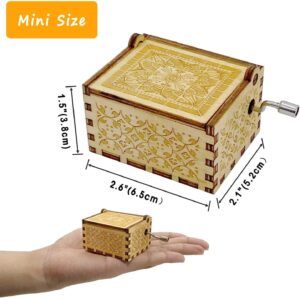 Music Box New Addition You Are My Sunshine - Music Box Hand-Cranked Music Box Five Hand Edition (Colored Wooden)-B0DFDQ448V