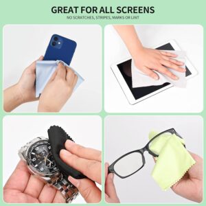 Small Glasses Clean Cloth, Lens Clean Cloth for Lenses, Glasses, Screens, Cameras, Phone Screen i-Pad, i-Phone, Eyeglasses Mixed Colored 14 * 10Cm (25)-B0DVR2QQG8
