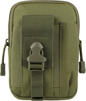 Men Waist Pack Bum Bag Pouch Waterproof Tactical Military Sport Hunting Belt Molle Nylon Mobile Phone Bags Travel Tools (ArmyGreen)-B0CYF75DY2
