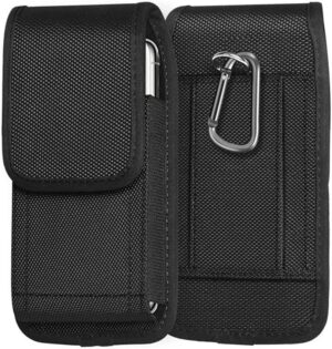 Tactical Cell Phone Pouch Holster with Free D Shaped Buckle Protable Wallet Card Waist Pack Outdoor Sports Nylon Carrying Case - Vertical (XXL) 17.5 * 10CM-B0DB76328L