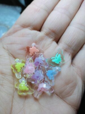 100PCS Mini Acrylic Beads 15mm Beads for Jewelry Making Bracelets Necklaces Earrings Key Chains Accessories DIY Crafts Valentine Christmas Birthday Gifts Mixed Color (butterflies)-B0DFH31G7G