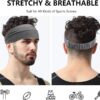 1PCs Sports Headbands For Men Woman Gym Yoga Sweat Hair Bands Soft Elastic Hairbands Stretch Outdoor Sport Sweatbands One Size-B0DVPSMYWX