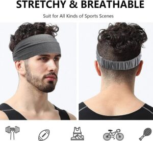 1PCs Sports Headbands For Men Woman Gym Yoga Sweat Hair Bands Soft Elastic Hairbands Stretch Outdoor Sport Sweatbands One Size-B0DVPSMYWX