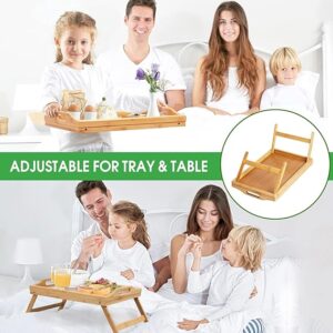 Bed Tray Table Folding Legs with Handles Breakfast Tray for Sofa Eating,Drawing,Platters Bamboo Serving Lap Desk Snack Tray-B0DYGGZR6B