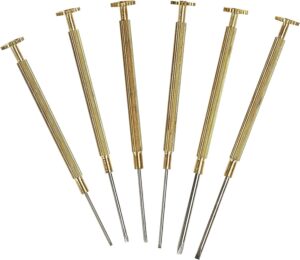 6Pcs 0.8-1.8mm Small Copper Slot Small Screwdrivers Flat Blade Screw Driver Watch Glasses Computer Phone Repair Tools Watchmaker Small Screwdriver-B0CFCSHPK9