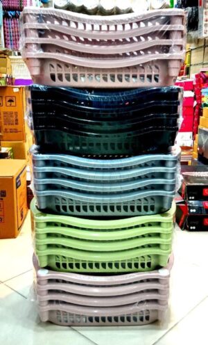 3-Tier Plastic Vegetable Storage Container multiuse (Random Color) Higher 37 * 33 * 53 Cm-B0DWPWMRD4