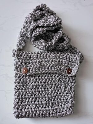 M 19X18 CM Mobile Handmade Crochet Crossbody Bag as Shown in Pic, Code MOS123 - شنطة كورشية صناعه يدوية-B0DRL1LXWN