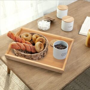 Bed Tray Table Folding Legs with Handles Breakfast Tray for Sofa Eating,Drawing,Platters Bamboo Serving Lap Desk Snack Tray-B0DYGGZR6B