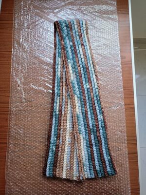 HandMade Crochet Round Wool Keffiyeh 160Cm X 25Cm كوفيه رجالي ملونه AM20-B0DRSX66ZB