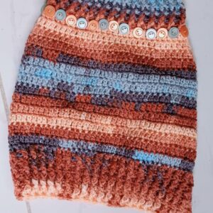 Dog and Cats HandMade Crochet Shirt, (Neck Diameter 17upto 32 Cm Chest Diameter 27 upto 39 Cm Max Round) Winter Pet Dog Clothes Crochet a winter jacket For Pets-CODE W15-B0DPBF37HY