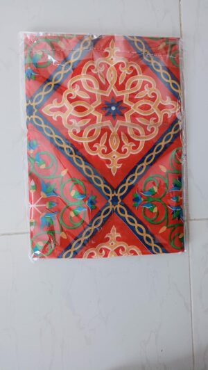 Ramadan Khayamiya Mixed Cotton Ablecloth With End-Red Decorations 2 * 1.5 Meter Decorative Tablecloth for Ramadan Celebrations, [Rectangle]-B0DWSMRJK7