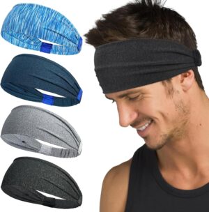 1PCs Sports Headbands For Men Woman Gym Yoga Sweat Hair Bands Soft Elastic Hairbands Stretch Outdoor Sport Sweatbands One Size-B0DVPGJWZ4