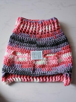 Dog and Cats HandMade Crochet Shirt [ Nick Diameter (From16~23Cm Max]- [Chest Diameter (From 25~36Cm Max) ]Winter Pet Dog Clothes Crochet a winter jacket for pets as shown Code MON34-B0DRKK22K6