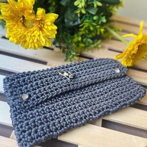Handmade Crochet Portfied Bag - شنط بورتوفيه سيدات من الكورشيه صناعه يدوية-B0D6BV31BB