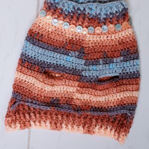 Dog and Cats HandMade Crochet Shirt, (Neck Diameter 17upto 32 Cm Chest Diameter 27 upto 39 Cm Max Round) Winter Pet Dog Clothes Crochet a winter jacket For Pets-CODE W15-B0DPBF37HY