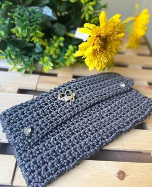 Handmade Crochet Portfied Bag - شنط بورتوفيه سيدات من الكورشيه صناعه يدوية-B0D6BV31BB
