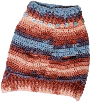 Dog and Cats HandMade Crochet Shirt, (Neck Diameter 14~19Cm Chest Diameter 23~33 Cm Max Round) Winter Pet Dog Clothes Crochet a winter jacket For Pets-CODE A90-B0DP7QY5RB