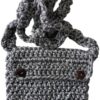 MySouq-Store 19X18 CM Mobile Handmade Crochet Crossbody Bag as Shown in Pic, Code MOS123 - شنطة كورشية صناعه يدوية-B0DRL1LXWN