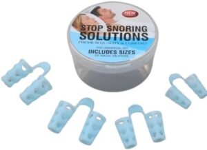 4 PC - Prevent SnoringNose Congestion Help SleepSnoring DeviceNose Breathing Relieve SnoringAid Nasal Congestion Clip Cure Snoring Tool (Blue, Mixed Size)-B0DY6NB1FP