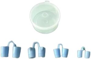 4 PC - Prevent SnoringNose Congestion Help SleepSnoring DeviceNose Breathing Relieve SnoringAid Nasal Congestion Clip Cure Snoring Tool (Blue Silicon only, 4 Sizes)-B0DY6SCLBG