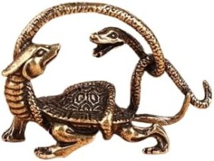 [1PCs-4.3X5.8CM-55G] Retro Brass Chinese Ancient Beast Flying Pixiu Home Decor Ornaments Copper Animal Figurines Fengshui Statue Small Ornaments-B0D3Y4GTG8