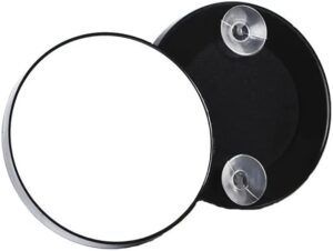 [1Pcs - 9Cm Diameter +1 Tweezer ] Small Makeup Mirror Magnifying Mirror With Two Suction Cups For Outdoor - Germany قطر 9 سم فقط - صغيره (15 X)--B0DY9VKSCK