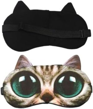 [1Pcs - A2] Animated Cartoon 3D Starling dog eyes Sleep Mask Ice patch Light Shading Cover eyemask for Women Girls Kids (967)-B0CP8JXLYR