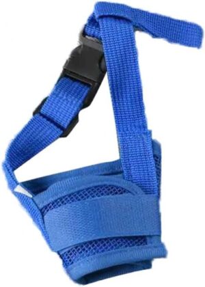 [1Pcs ] [XL- 22cm - 28cm] [ Random Color ] Dog Adjustable Soft Pet Puppy Mouth Cover Mask Pure Color Anti Biting Muzzle-B0CGGTV12T