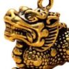 MySouq-Store 1pcs - Small Statue Figurine Wealth Brass Decor Prosperity Chinese Style Ornament Qilin Dragon Luck Animal Fengshui Vintage (O)-B0CT5P137B