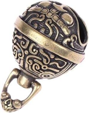 Styles Brass Fortune Chinese Feng Shui Antique Coins Keyring Good Fortune Soild Gourd Keychain Wealth Success Jewelry as Shown (1pc A2)-B0DSTDJ6C9