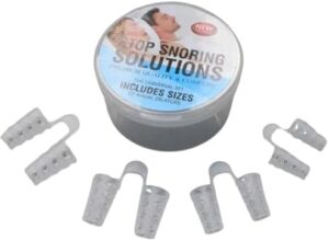 4 PC - Prevent SnoringNose Congestion Help SleepSnoring DeviceNose Breathing Relieve SnoringAid Nasal Congestion Clip Cure Snoring Tool (White, Mixed Size)-B0DY6R53N1