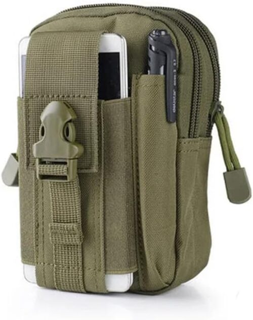 MySouq-Store Men Waist Pack Bum Bag Pouch Waterproof Tactical Military Sport Hunting Belt Molle Nylon Mobile Phone Bags Travel Tools (ArmyGreen)-B0CYF75DY2