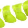 4pcs/lot S/M/L Pet Dog Rain and Againest Water Shoes for Dogs Booties Rubber Portable Anti Slip Waterproof Pet Dog Cat Rain Shoes - Read Dimensions Befor Buy (Green, (L) 6x4.5cm(LxW))-B0DY1VPT1B