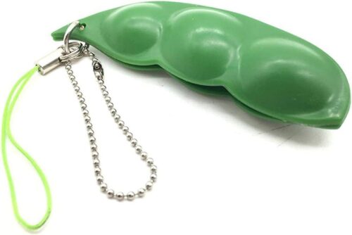 Three pieces Fidget Bean Squeeze Bean Edamame Keychain Fidget Toy with Funny Facial Expressions,Pea Keychain for Kid and Adults Improve Focus Toy-B0968XZSMQ