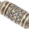 Keychains Brass Buddha Sutra Cylinder Pendant Keychain Hanging Necklace Jewelry Pill Box Medicine Case Container Bottle 1 Pc. Only-B0DT7K9R76