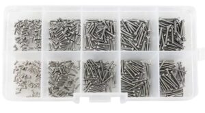 M1 M1.2 M1.4 M1.6 M2.5 M3 304 Stainless Steel Watch Eyeglasses Screws Small Screw Set Metric Thread Phillips Bolt Assortment Kit (500Pcs) (M1.4 M1.6 (500Pcs))-B0DL4SDGBH
