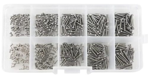 MySouq.Store M1 M1.2 M1.4 M1.6 M2.5 M3 304 Stainless Steel Watch Eyeglasses Screws Small Screw Set Metric Thread Phillips Bolt Assortment Kit (500Pcs) (M1.4 M1.6 (500Pcs))-B0DL4SDGBH