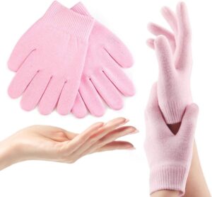Moisturizing Spa Gel Gloves Softer, Suppler Hands in Just 20 Minutes, with Jojoba Oil, Olive Oil, Vitamin E, Plant Essential Oils, Soften & Smooth, One Size Fits All (Pink)-B0DY6BCXB4