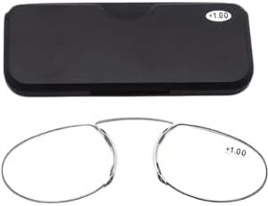 210lp8gFVkL._AC_ Fashion Legless Clip Nose Portable Reading Glasses Unisex Ultra Thin Magnification Eyewear Unbreakable-B0DS1JL2VK
