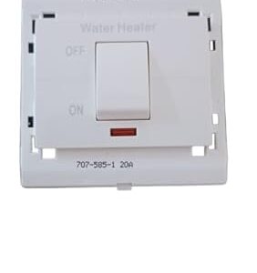 20 Amp Switch Water Heater c/w White 8cm X 8cm + Outer Cover-B0F1NJ3N1C
